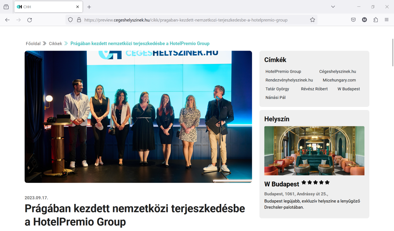 híroldali helyszínkiemelés